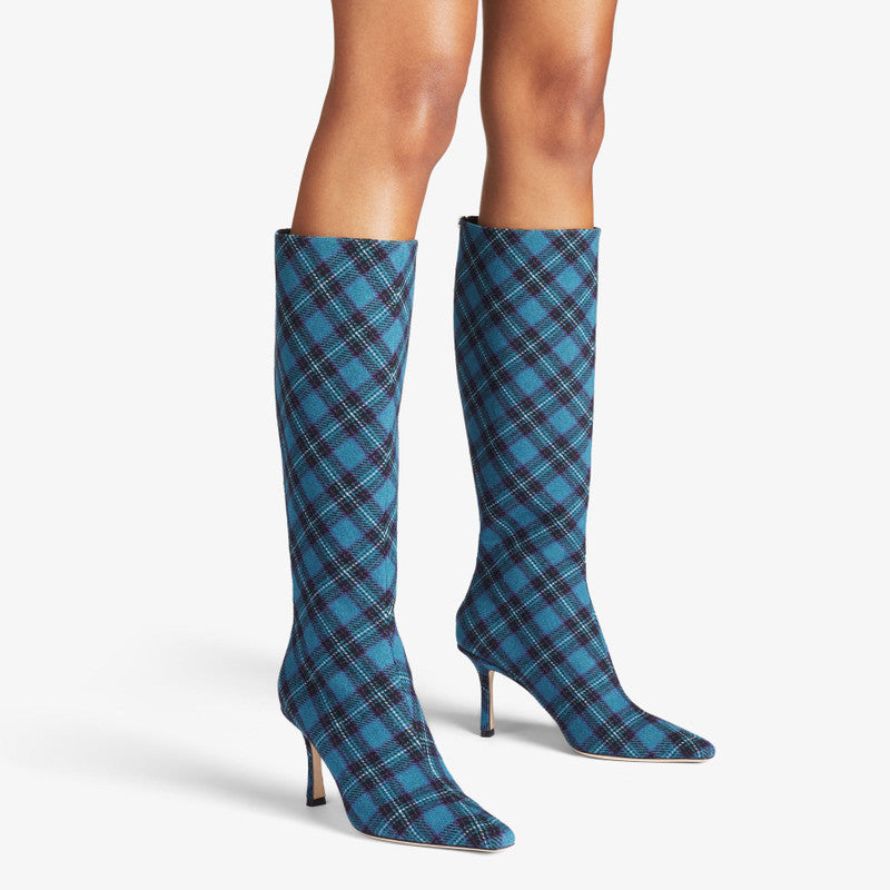 Jimmy Choo Agathe 85mm Check-pattern Boots