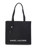 Marc Jacobs Grind leather tote bag with sturdy handles and spacious interior, in black leather, designed for everyday use.