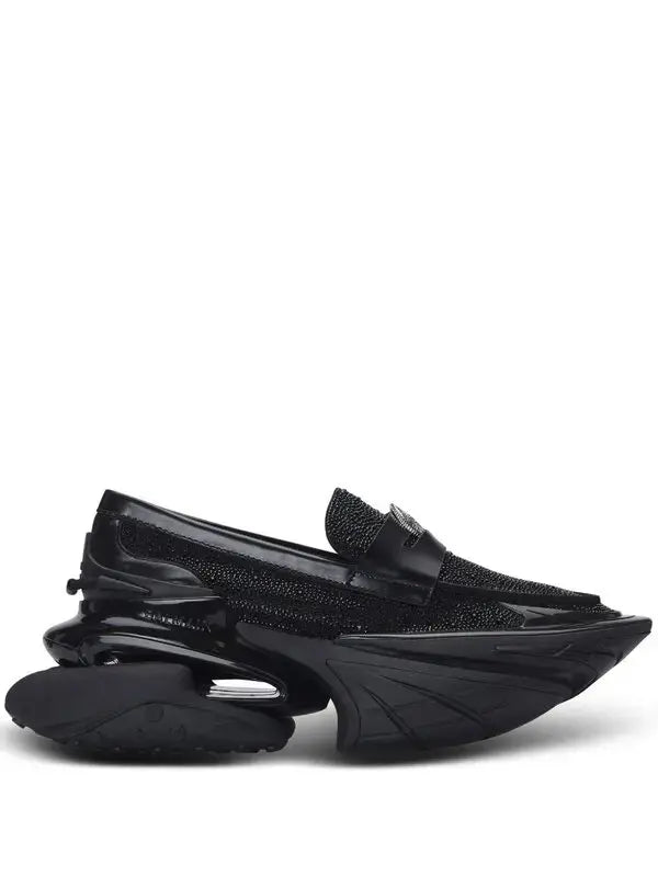 Rhinestone-Embellished Unicorn Loafers