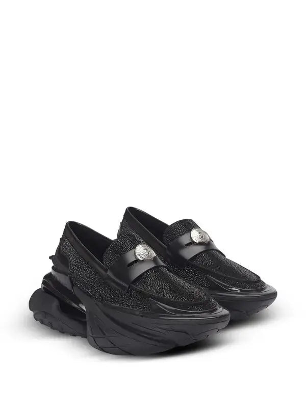 Rhinestone-Embellished Unicorn Loafers