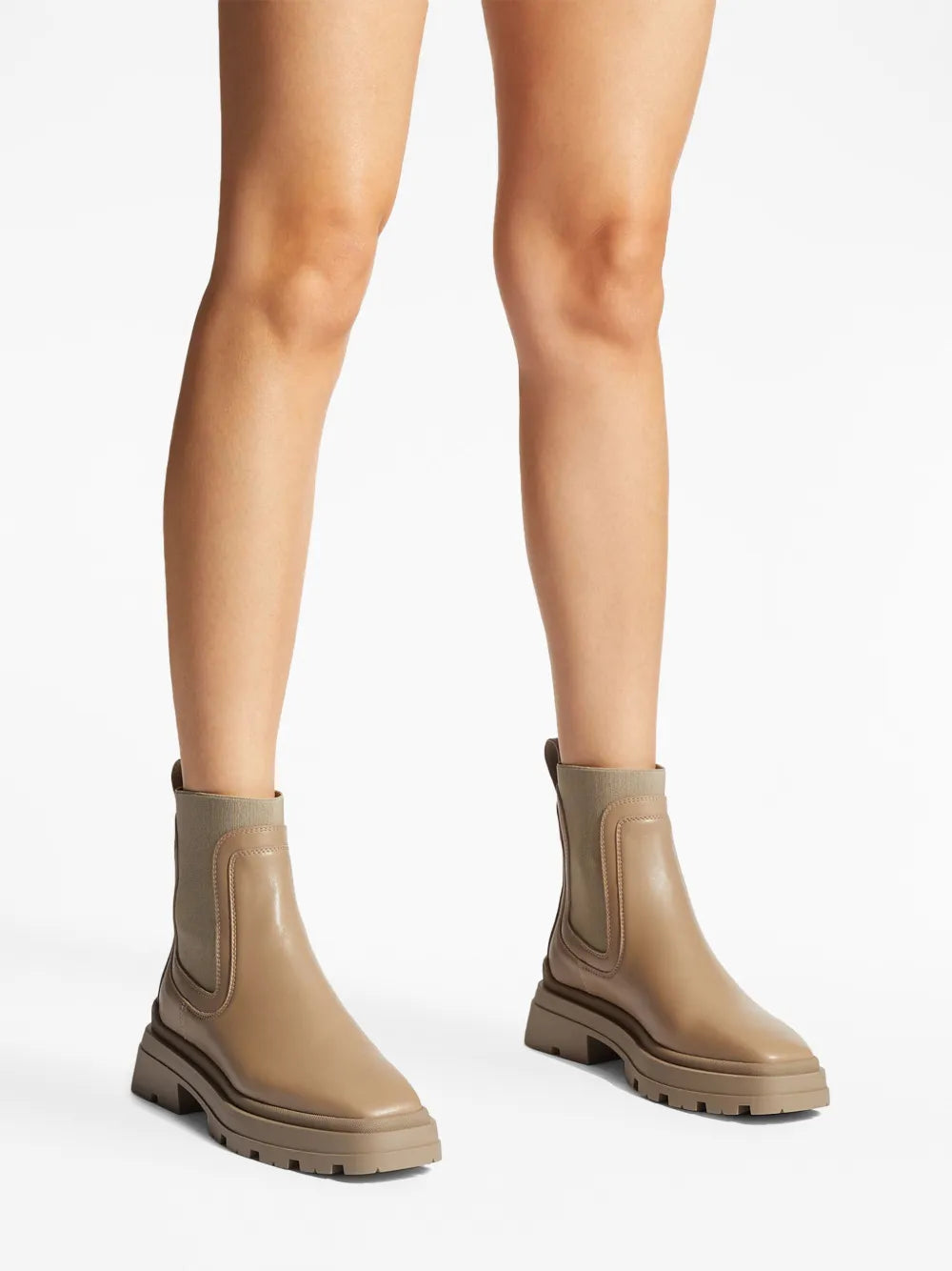 Jimmy Choo Veronique Ankle Boots in Taupe Smooth Leather