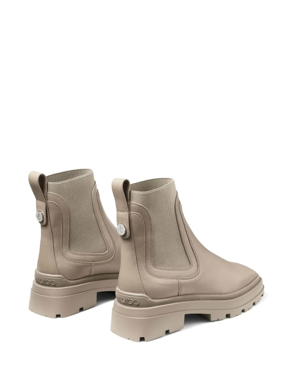 Jimmy Choo Veronique Ankle Boots in Taupe Smooth Leather