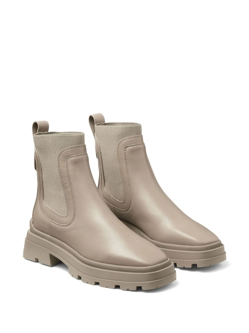 Jimmy Choo Veronique Ankle Boots in Taupe Smooth Leather