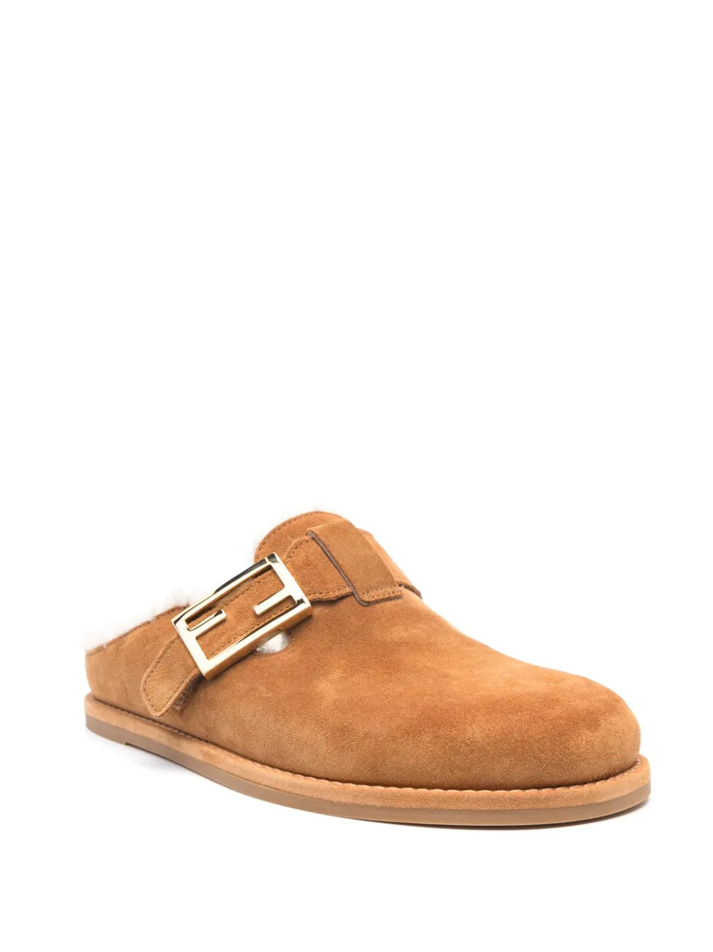 Fendi Feel suede women's slippers with soft, luxurious suede material and comfortable slip-on design.