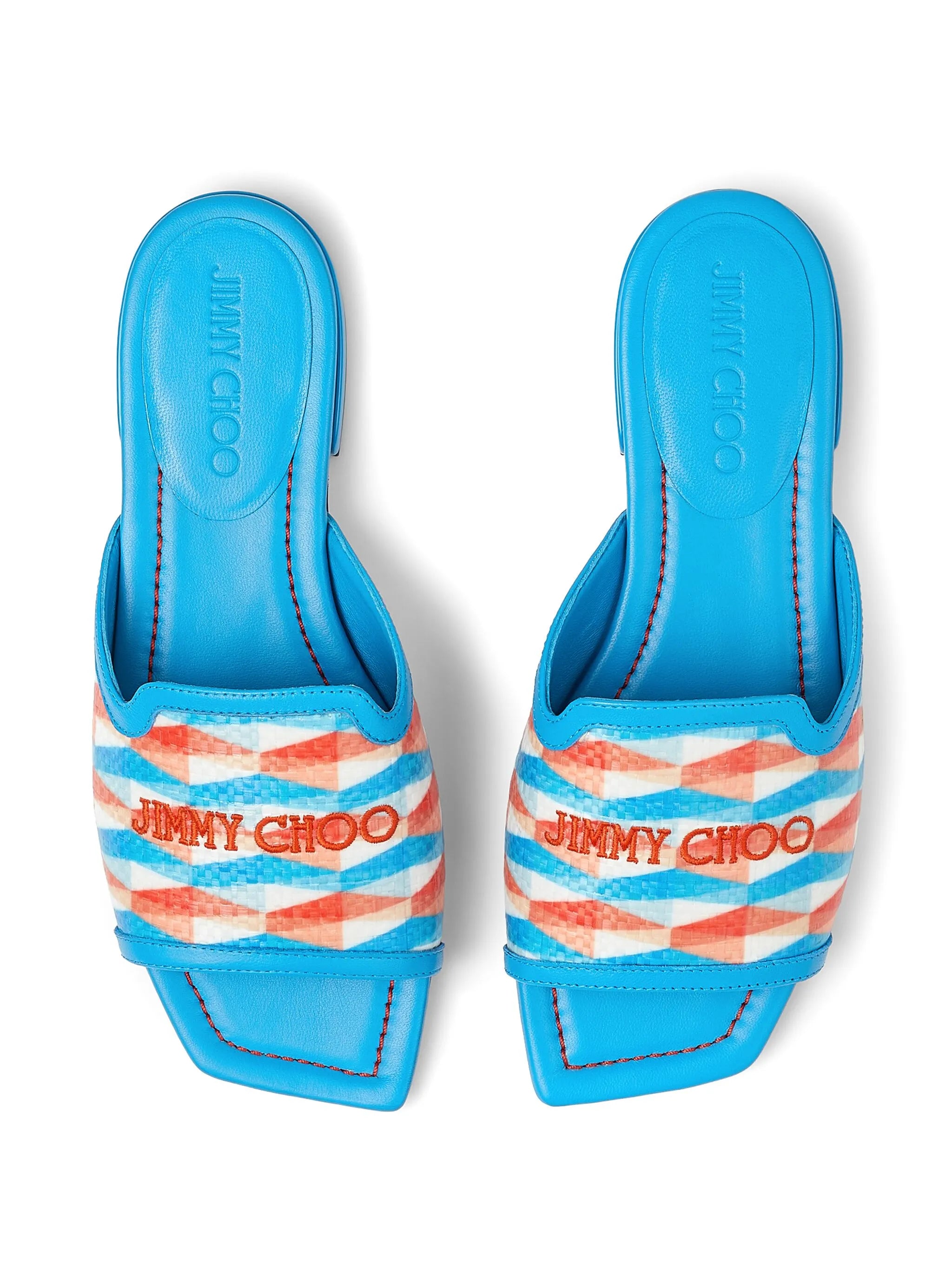 Jimmy Choo Nako Woven & Leather Flat