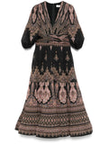Zimmermann pleated midi dress for women, featuring a flowy fabric, high waist, and elegant design in natural light.