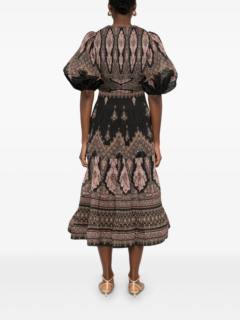 Zimmermann pleated midi dress for women, featuring a flowy silhouette and elegant pleats, ideal for stylish occasions.