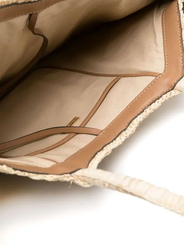 Natural beige Cult Gaia Lucia Raffia tote bag for women, showcasing woven raffia design and spacious interior.