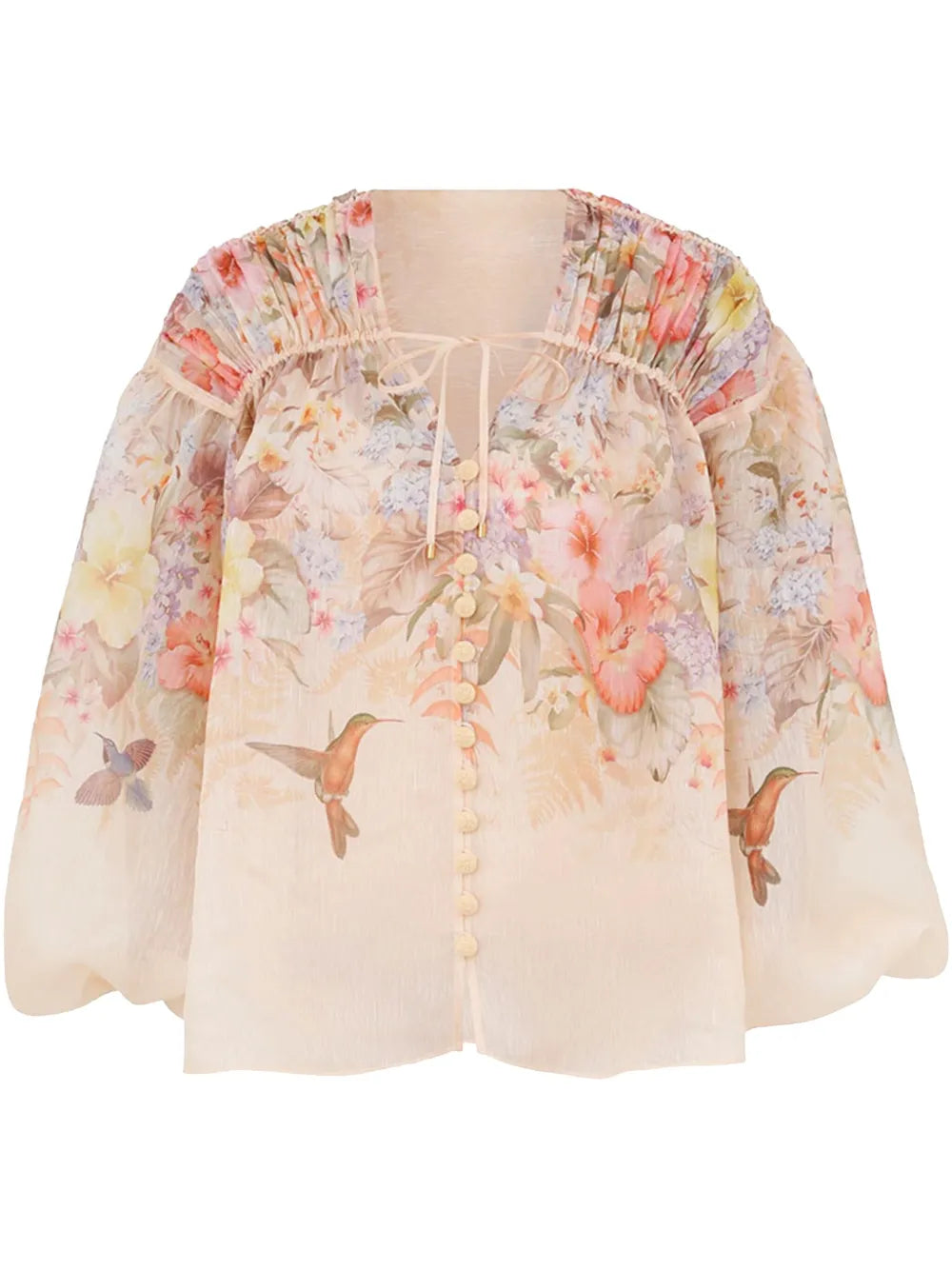Zimmermann Illuminate Blouse for women, stylish and elegant, featuring lightweight fabric and intricate detailing.