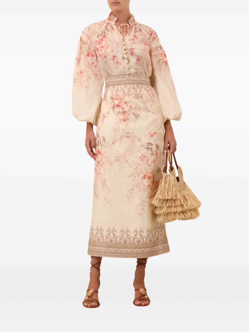 Zimmermann Illuminate Blouse for women, featuring a lightweight, elegant design with intricate details and soft fabric.