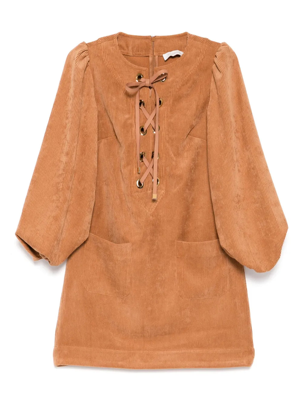 Zimmermann Illuminate Cord Shift Dress for women, featuring a stylish cord design and relaxed fit, perfect for casual or summer wear.