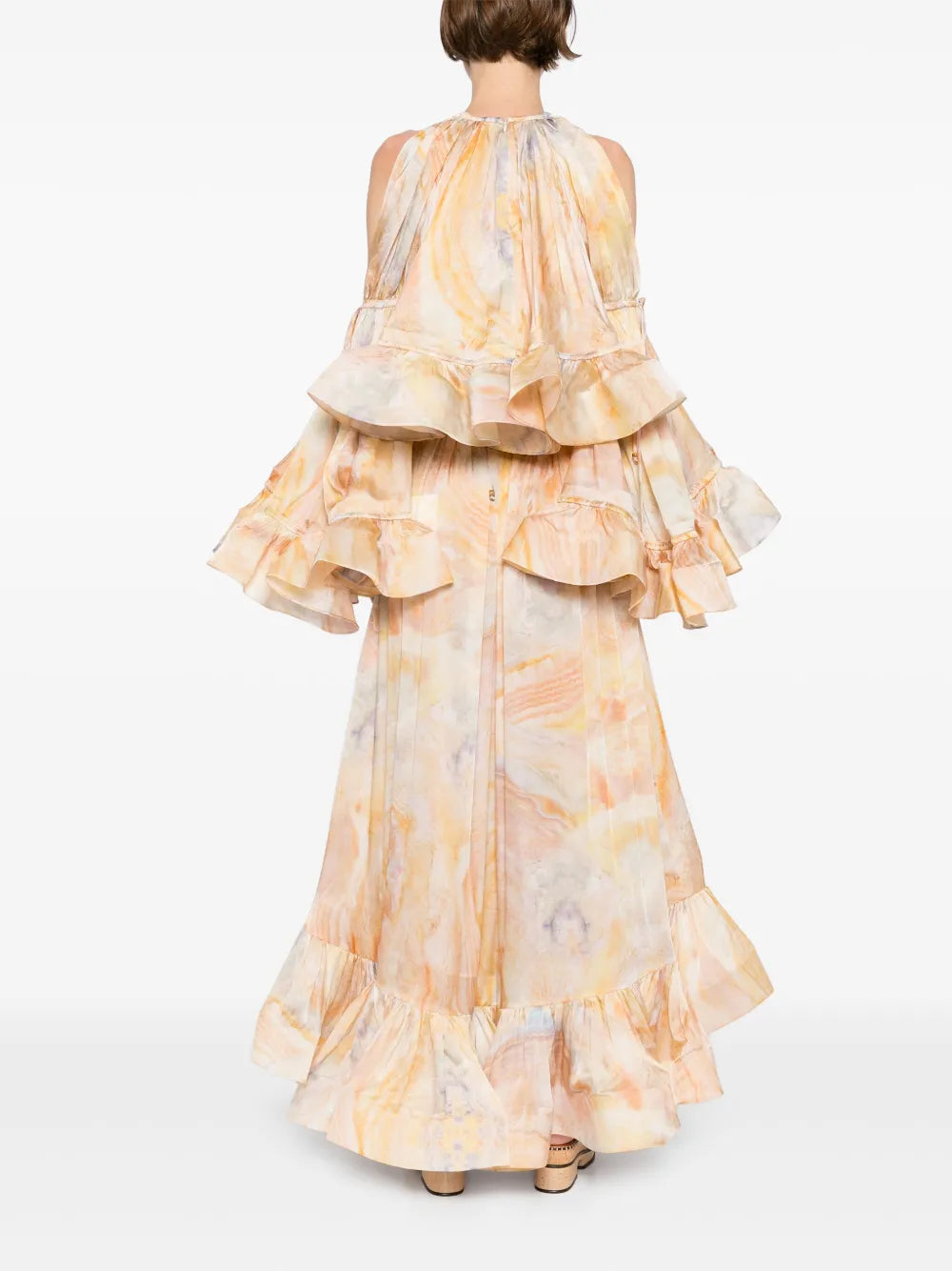Zimmermann Balance Flounce Blouse for women, featuring ruffled details and lightweight fabric, ideal for stylish casual wear.