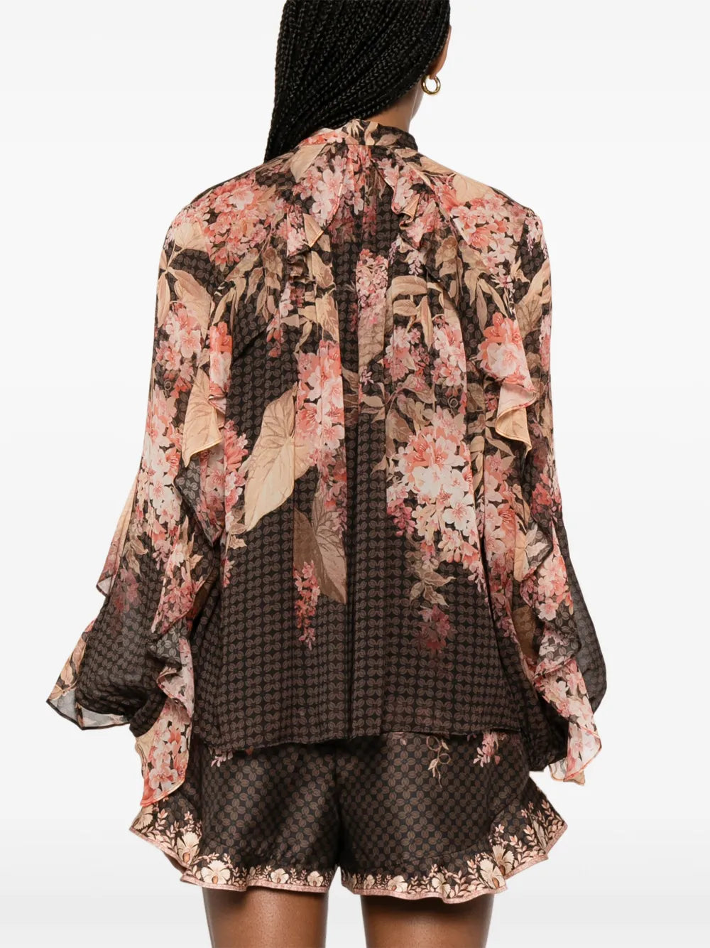 Zimmermann Illuminate Flutter Blouse for women, featuring lightweight fabric and delicate flutter sleeves in a stylish design.