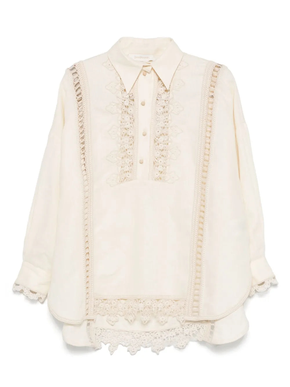 Zimmermann Illuminate blouse for women, stylish and elegant apparel with delicate fabric details and a feminine design.