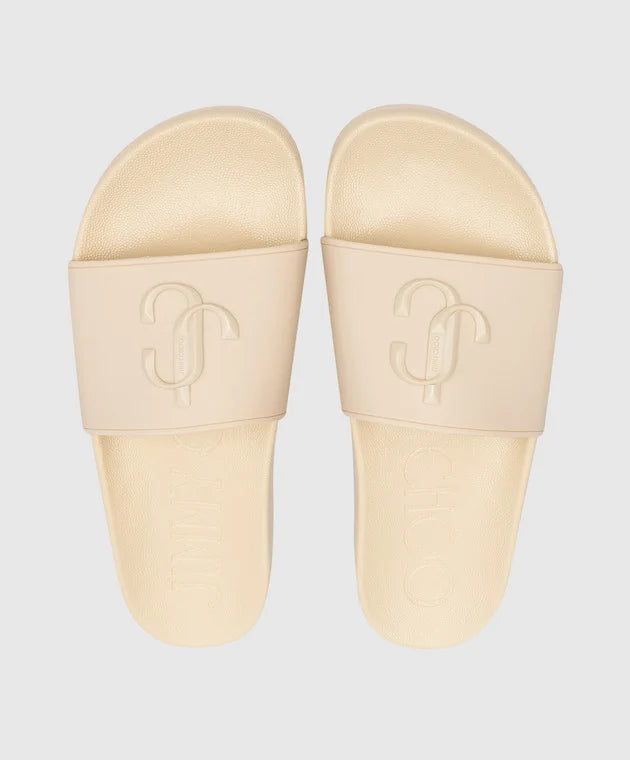 Jimmy Choo Port Embossed Rubber Slides