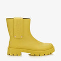 Jimmy Choo Rayan Flat Citron Rubber & Leather Rain Boots