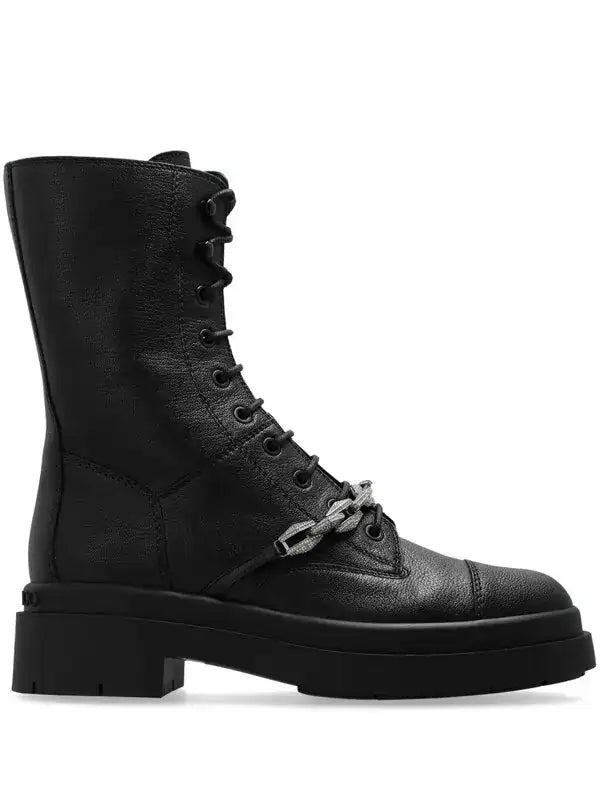 Jimmy Choo Nari Leather Combat Boots