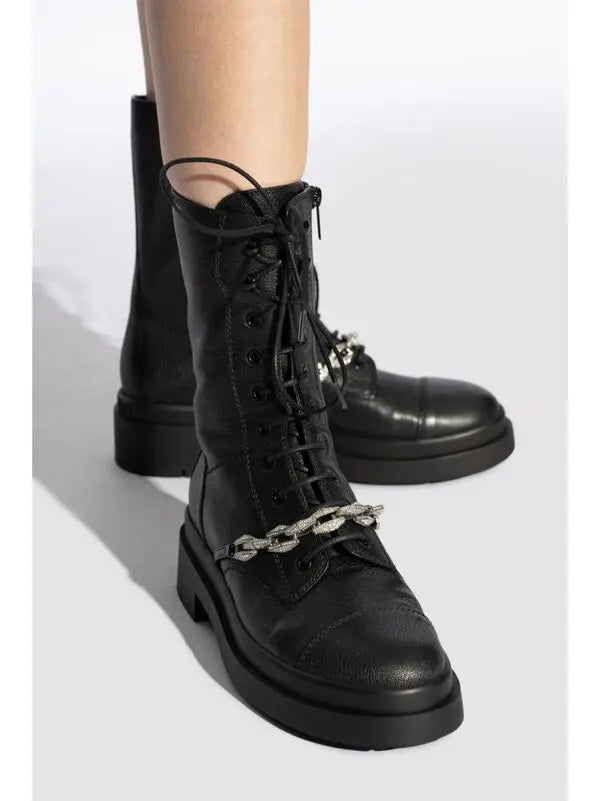 Jimmy Choo Nari Leather Combat Boots