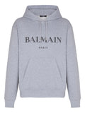 Balmain Grey Cotton Hoodie