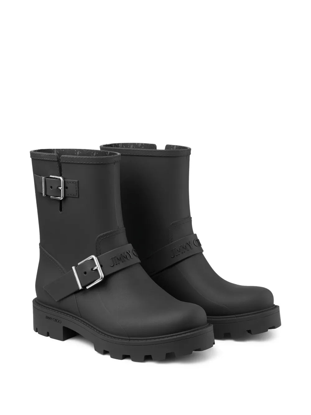 Jimmy Choo Buckle-strap Biker Boots