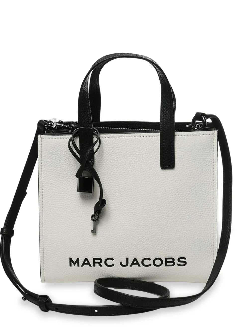 Mini Grind leather tote bag by Marc Jacobs featuring sleek design, compact size, and durable leather construction.