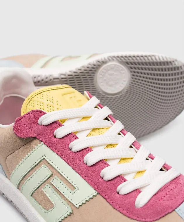 Balmain Retro Court Suede Sneakers – Multicolor