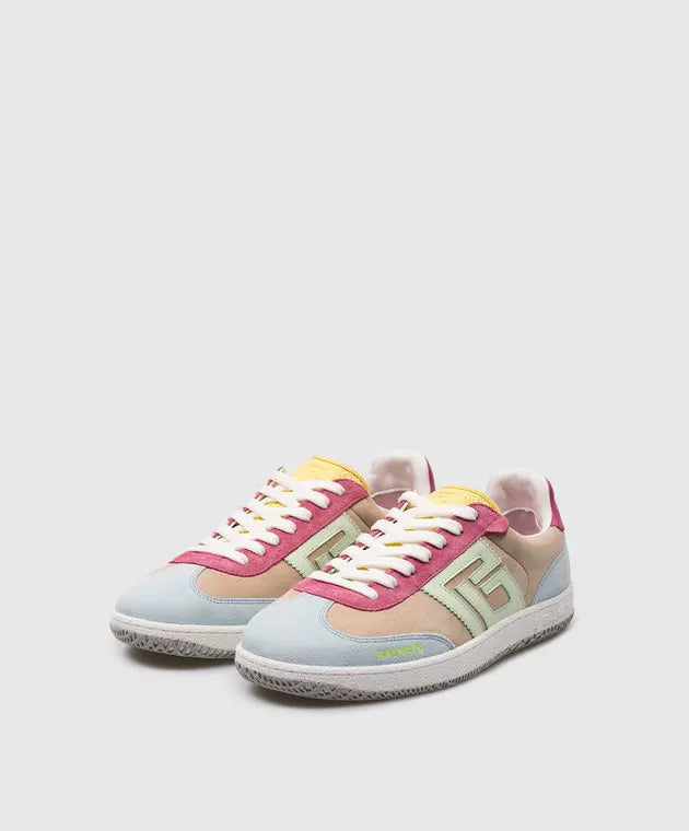 Balmain Retro Court Suede Sneakers – Multicolor