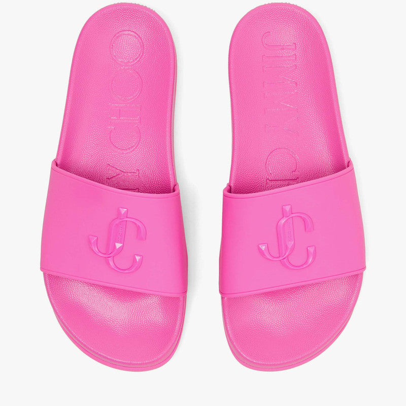Jimmy Choo Port Monogram-logo Rubber Slides