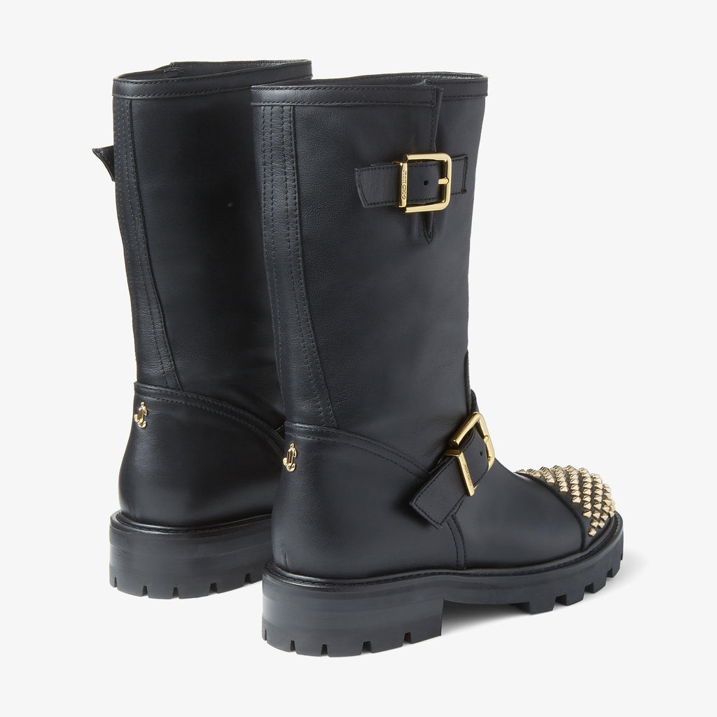 Jimmy Choo Biker II Stud-embellished Boots