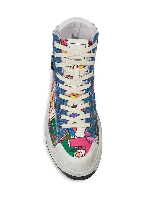 Men's Balmain Disney Lion King sneakers in multicolor with lion king graphic and stylish design.