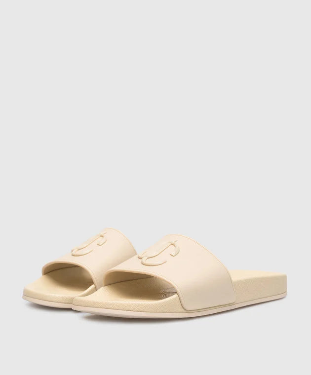 Jimmy Choo Port Embossed Rubber Slides