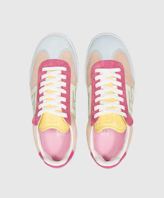 Balmain Retro Court Suede Sneakers – Multicolor
