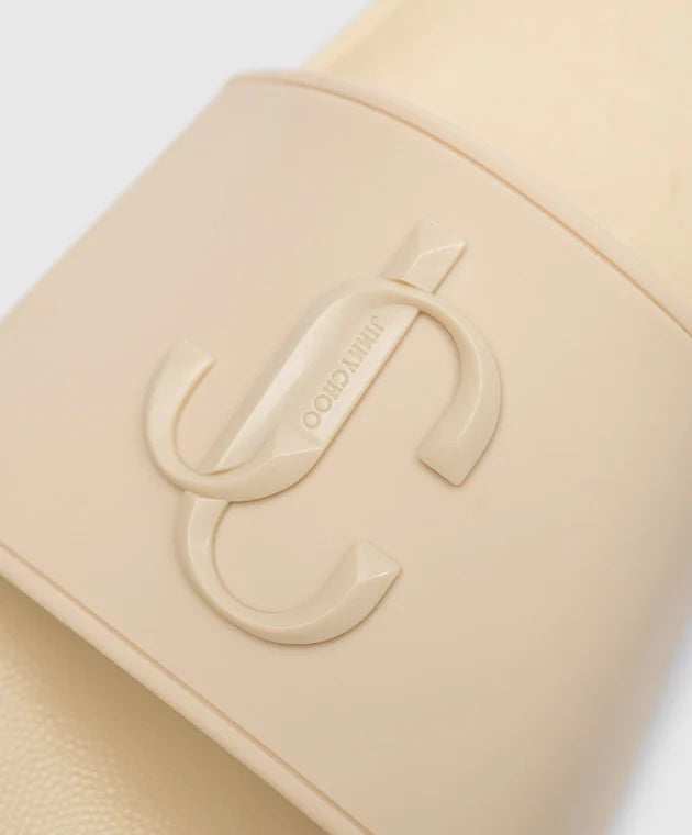 Jimmy Choo Port Embossed Rubber Slides