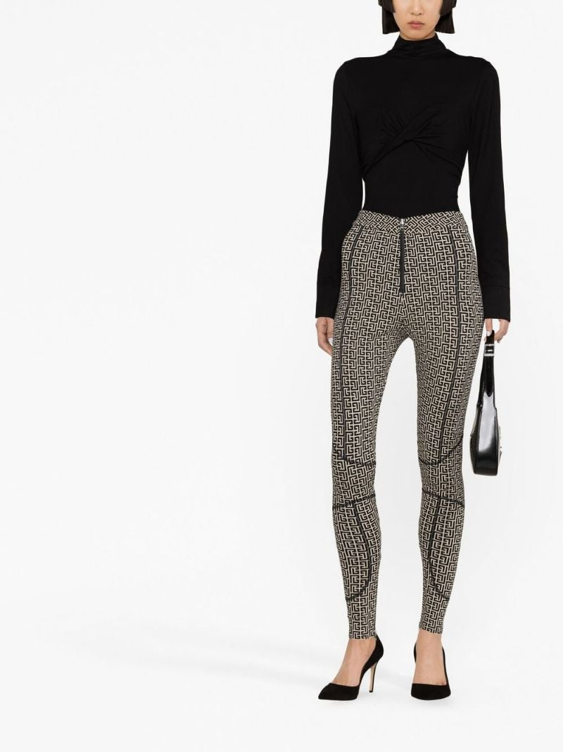 Balmain Monogram Jersey Leggings