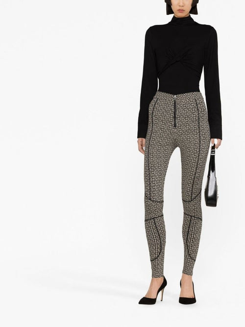 Balmain Monogram Jersey Leggings
