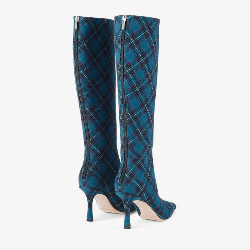 Jimmy Choo Agathe 85mm Check-pattern Boots
