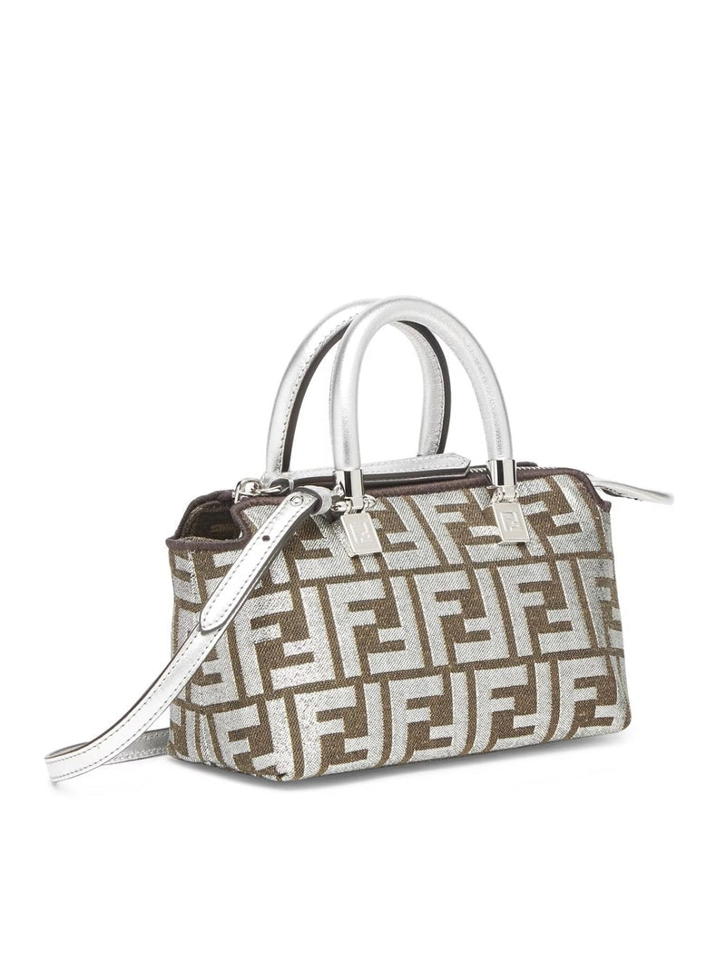 Fendi By The Way Mini Boston Bag for women, stylish designer bag with structured shape and top handles.
