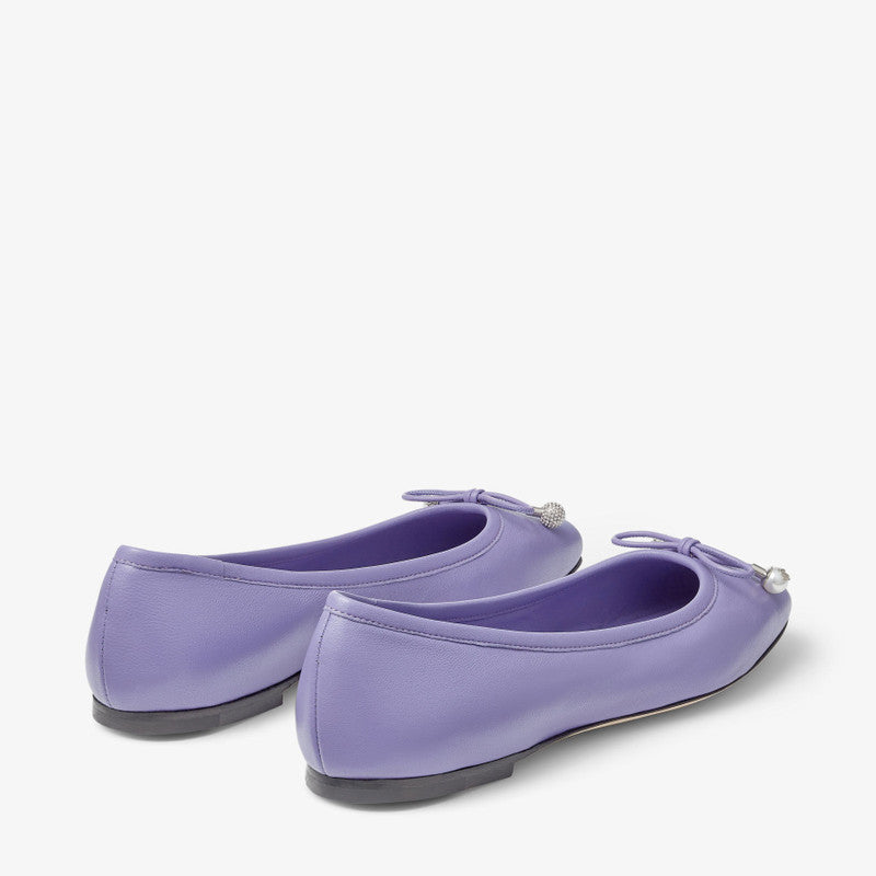 Jimmy Choo Elme Flat Tanzanite Nappa Leather Flats
