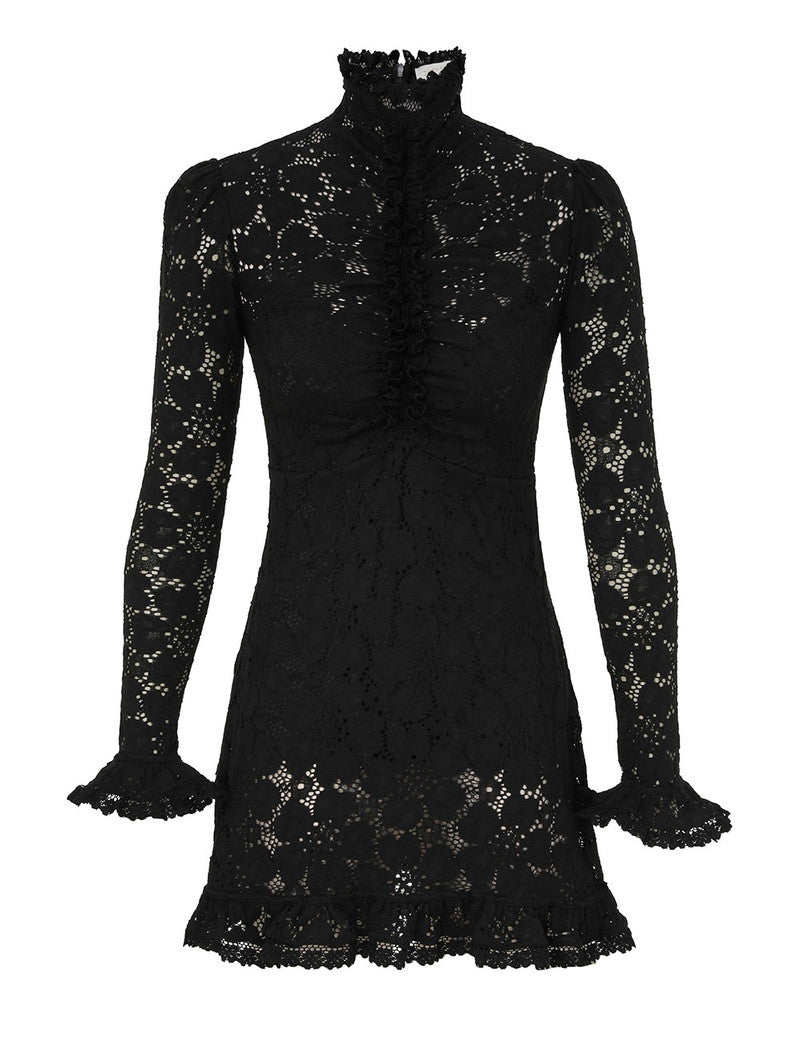 Zimmermann lace tunic for women, stylish and elegant, featuring intricate lace details and a flowing silhouette.