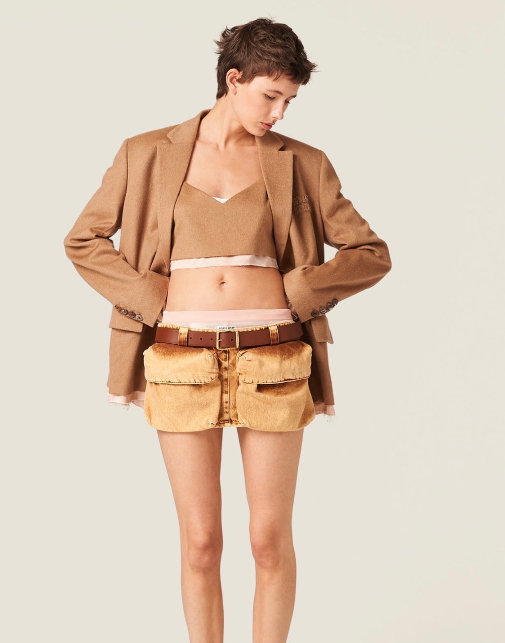 Miu Miu Denim Mini Skirt