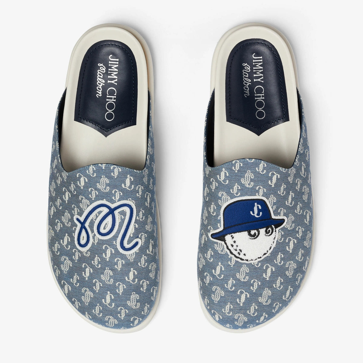 Jimmy Choo / Malbon Monogram Mule in Denim