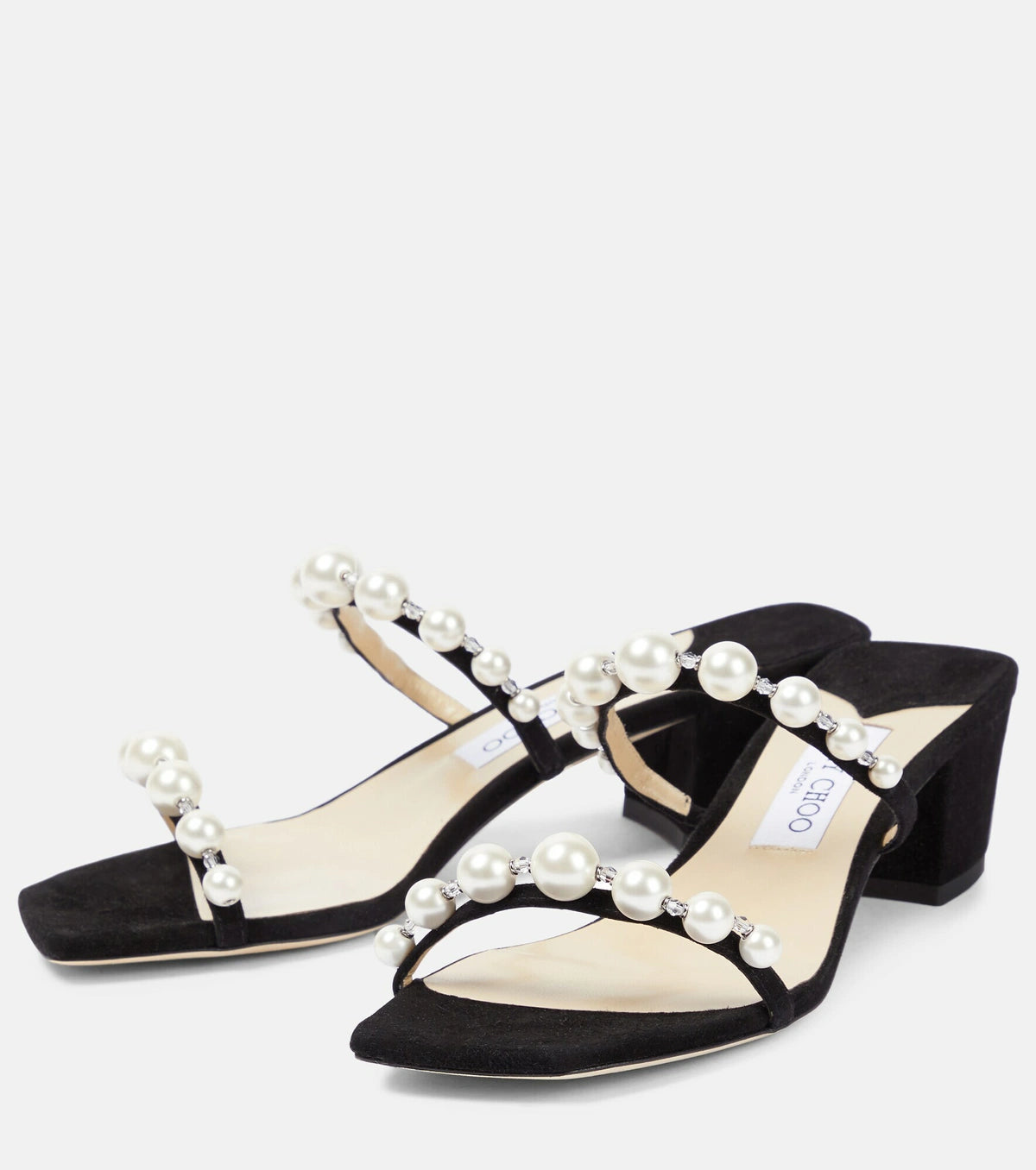 Jimmy Choo - Amara 45 Embellished Suede Sandals