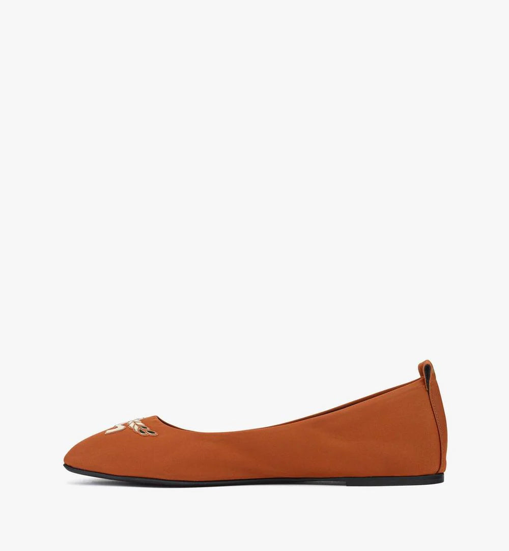 Women’s MCM Ballerina Shoes in ECONYL® Blue, stylish and comfortable flats from Shopportunity with sleek design.