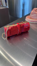 Cult Gaia Piper embellished clutch bag for women, featuring intricate bead and jewel detailing, elegant and stylish for evening wear.