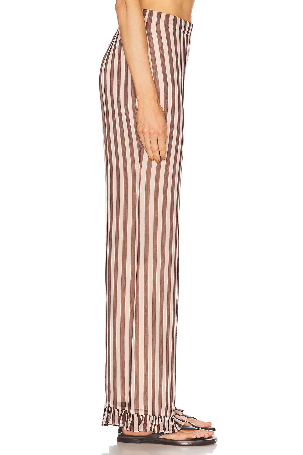 Zimmermann Balance Ruffle Flare Pants for women, stylish high-waisted pants with ruffle detailing and flare legs.