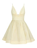 Zimmermann Illuminate V-neck Mini Dress for women, featuring a stylish V-neck design and lightweight fabric.