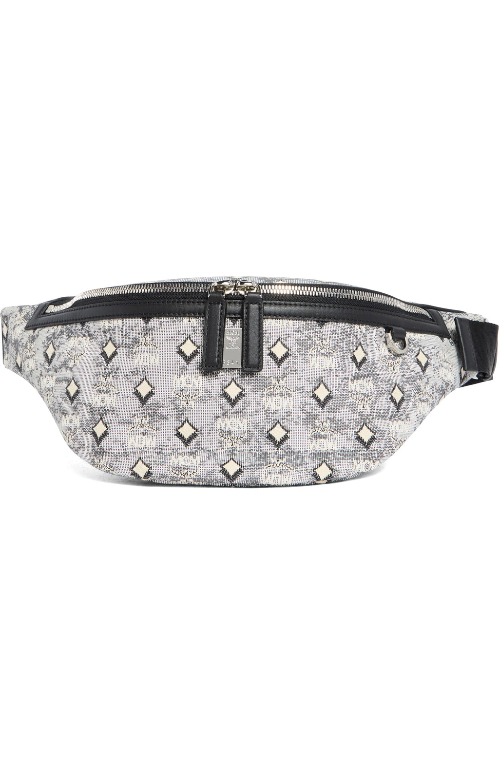Medium MCM Fursten belt bag for women with sleek design and adjustable strap, featuring the signature MCM logo and monogram pattern.