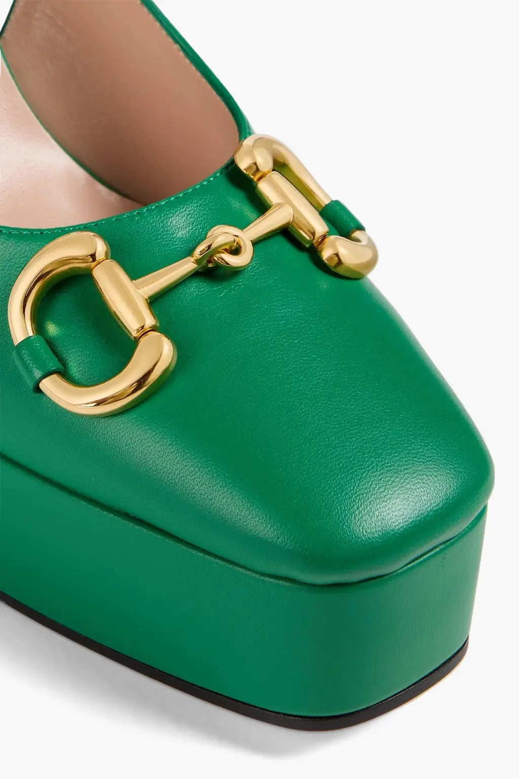 Gucci Nappa Leather Platform Slingback Pumps