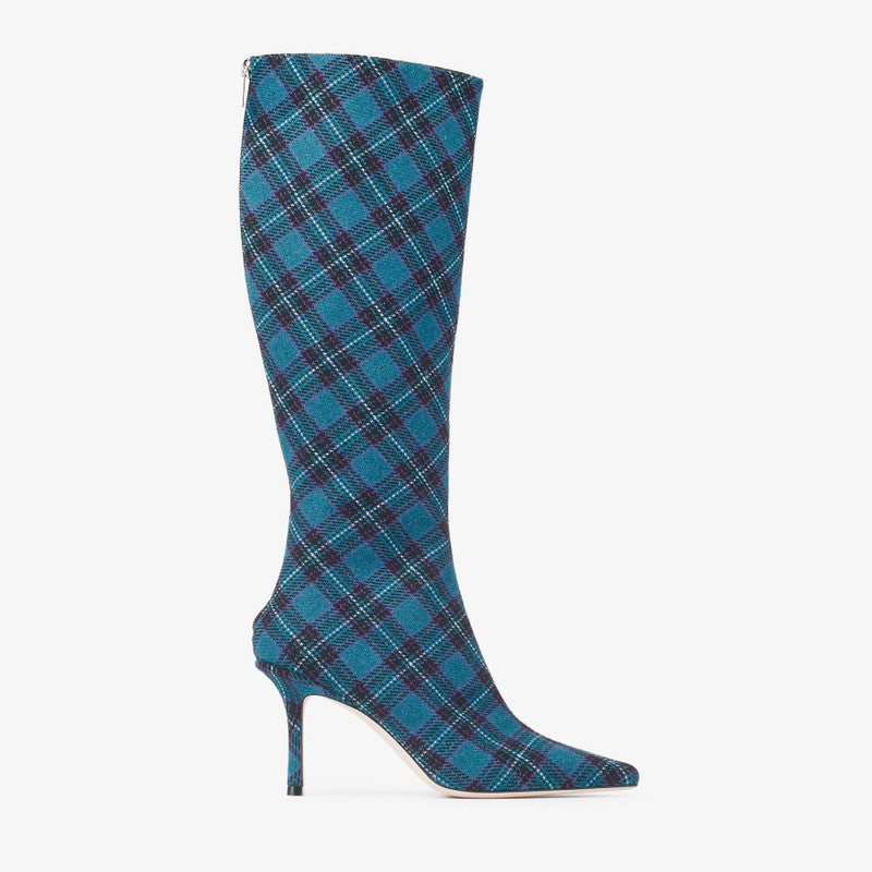 Jimmy Choo Agathe 85mm Check-pattern Boots