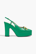 Gucci Nappa Leather Platform Slingback Pumps